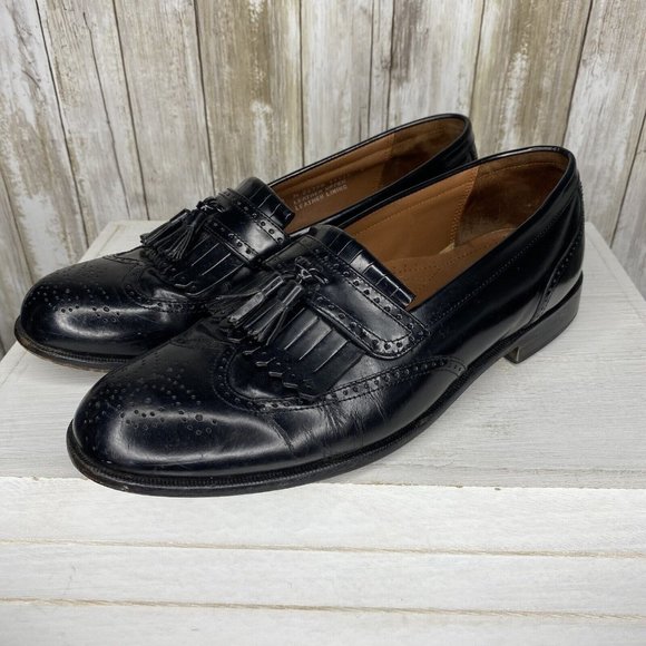 Bostonian Classics Men’s Loafers Dress Shoes Size 9.5 M Black Leather Wingtip main image 6